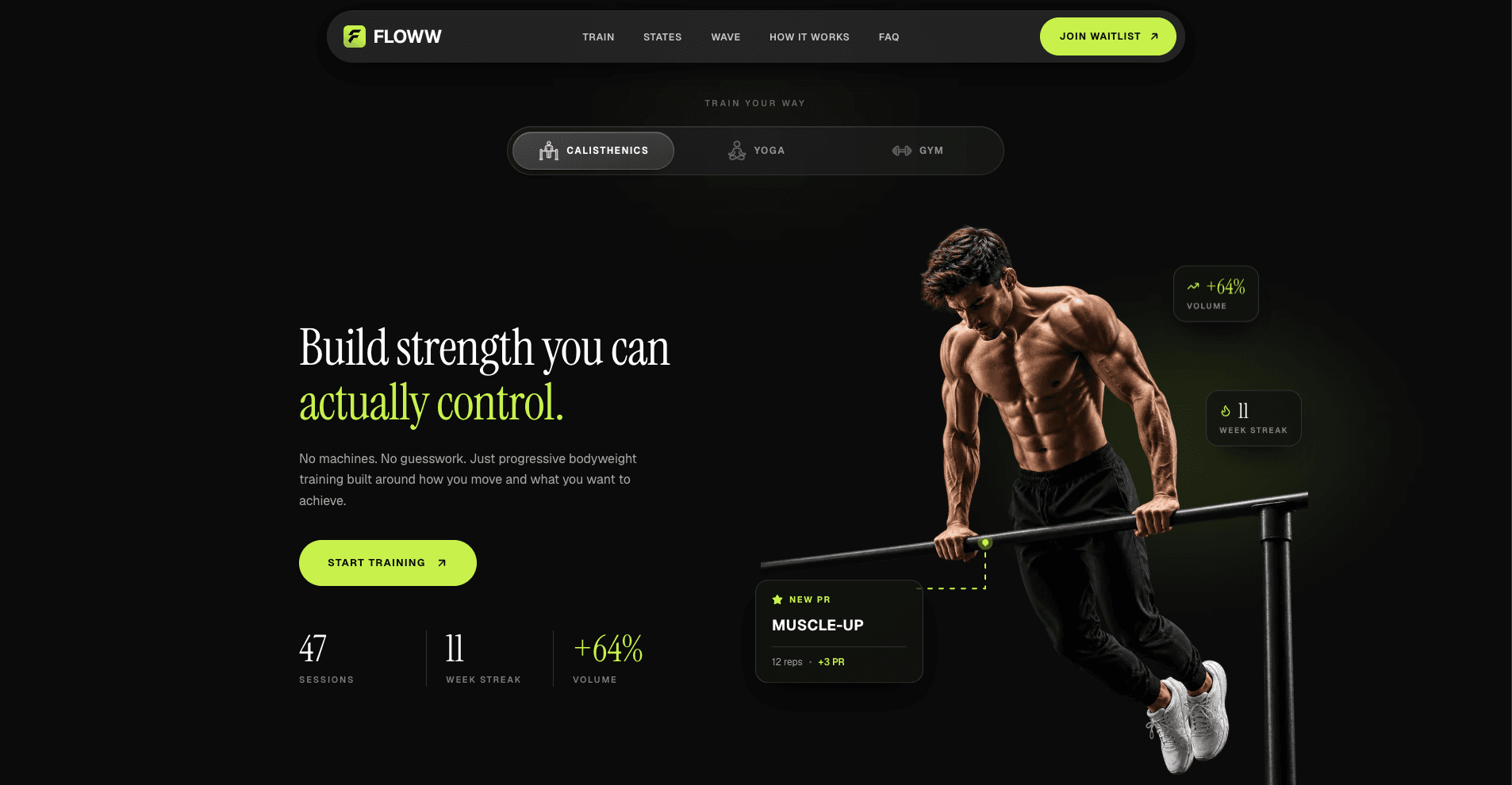 Calisthenics training mode