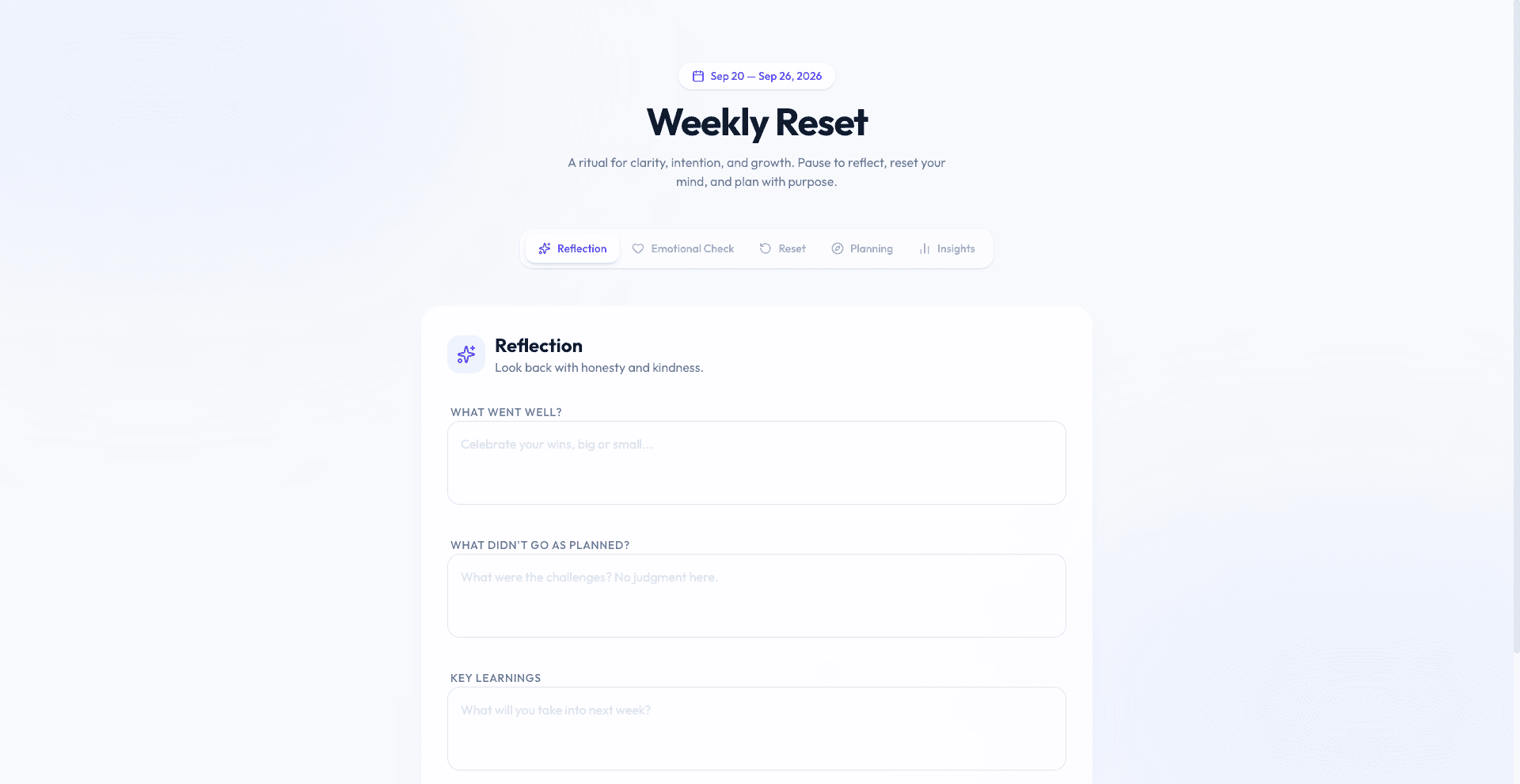 Day 102: weekly-reset-dashboard.vercel.app
