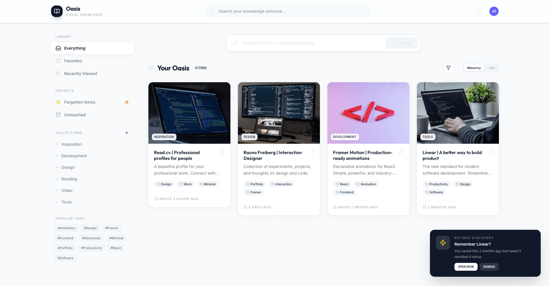 Day 108: oasis-bookmark-organizer.vercel.app