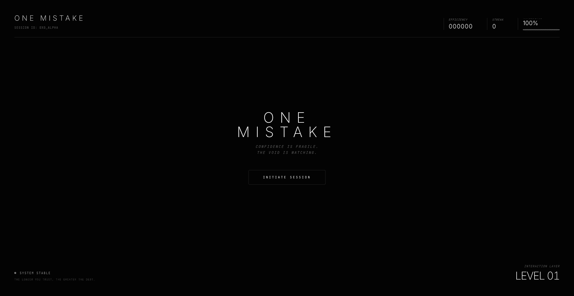 Day 124: one-mistake.vercel.app