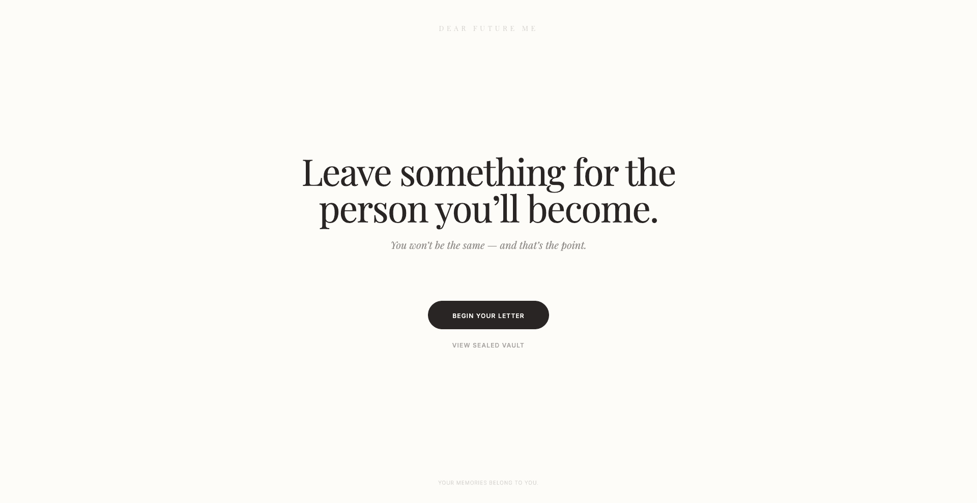 Day 26: dear-future-me-pi.vercel.app